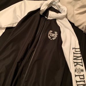 Victoria's Secret PINK Anorak Jacket black&white